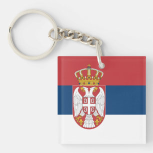 Servische vlag sleutelhanger