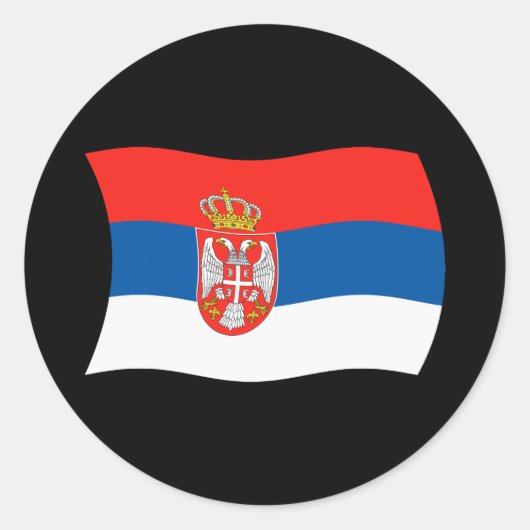 Servische Vlag Sticker (Voorkant)