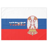 Servische vlag tafelkleed (Voorkant (Horizontaal))