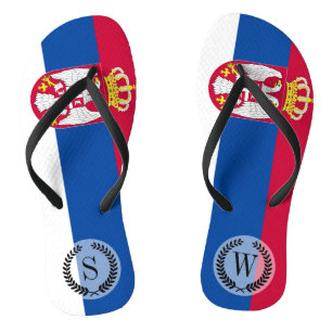 Servische vlag teenslippers