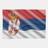 Servische vlag theedoek (Horizontaal)