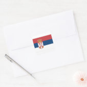 Servische vlag vierkante sticker (Envelop)