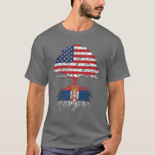 Servische wortels Servisch Amerikaanse vlag VS bur T-shirt