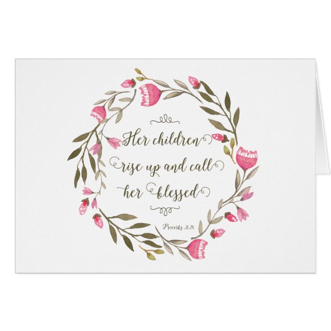 Ses enfants se lèvent et l'appellent bénie (Devant horizontal)