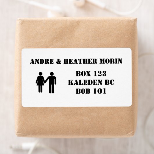 Ses & Hers Adresses Étiquettes (En situation)