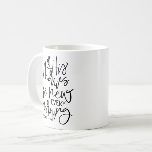 Ses Mercis sont de nouvelles écritures café Mug (Devant gauche)