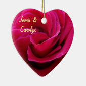 Ses ornements de nom de rose rose Date de mariage (Droite)