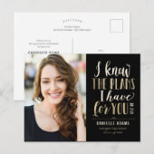Ses plans Faire-part de diplôme Carte postale (Devant / Derrière)