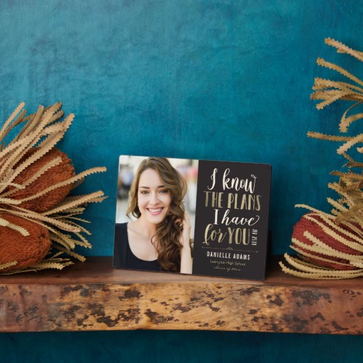 Ses plans Graduation Keepsaké Desktop Plaque (Côté)