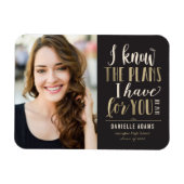 Ses plans Magnet de Faire-part de graduation (Horizontal)