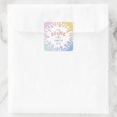 Ses stickers de fête d'anniversaire en arc-en-ciel (Sac)