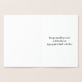 Ses voeux - carte de feuille d'or (Intérieur)