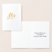 Ses voeux - carte de feuille d'or (Affichage)