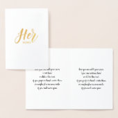 Ses voeux - carte en feuille d'or sur cartable kra (Affichage)