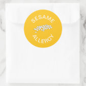 Sesam-allergie Waarschuwing Ronde Sticker (Tas)