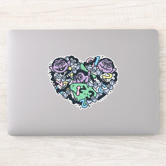 Sesam | Count von Doodle Heart Sticker (Computer)