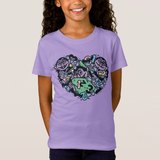Sesam | Count von Doodle Heart T-shirt (Voorkant)