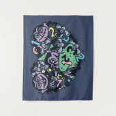 Sesam | Count von Doodle Heart Wandkleed (Voorkant)