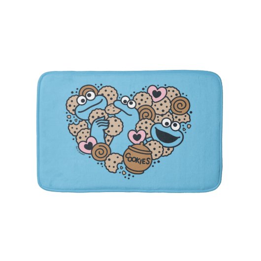 Sesam | Koekjesmonster Doodle Heart Badmat (Voorkant)