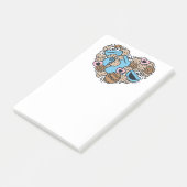 Sesam | Koekjesmonster Doodle Heart Post-it® Notes (Schuin)