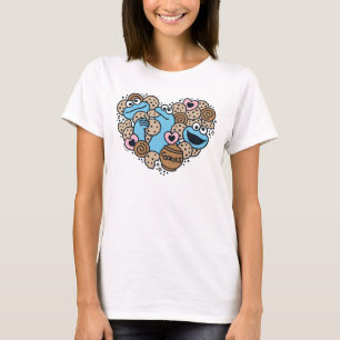 Sesam   Koekjesmonster Doodle Heart T-shirt
