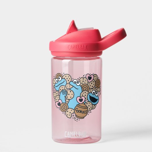 Sesam | Koekjesmonster Doodle Heart Waterfles (Links)