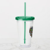 Sesam | Oscar de Grouch Doodle Heart Acryl Drinkbeker (Rechts)