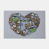 Sesam | Oscar de Grouch Doodle Heart Deurmat (Voorkant)