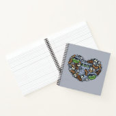 Sesam | Oscar de Grouch Doodle Heart Notitieboek (Binnen)
