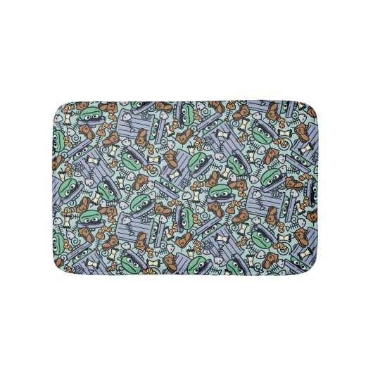 Sesam | Oscar het Grouch Patroon Badmat (Voorkant)
