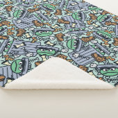 Sesam | Oscar het Grouch Patroon Sherpa Deken (3/4)