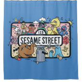 Sesam | Sesame Pals Doodle Sign Douchegordijn (Voorkant)