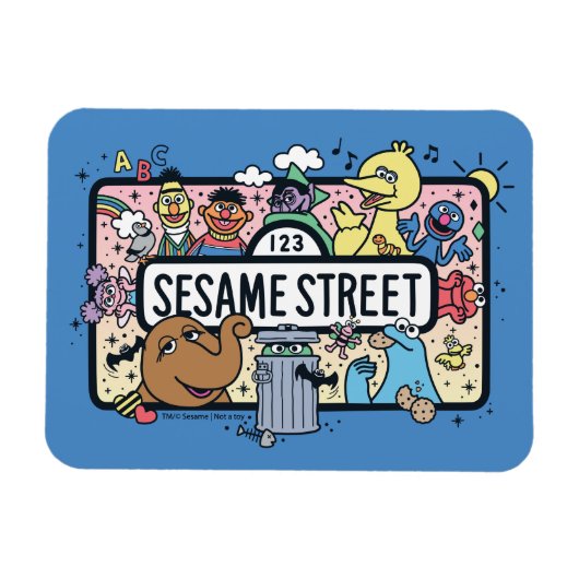Sesam | Sesame Pals Doodle Sign Magneet (Horizontaal)