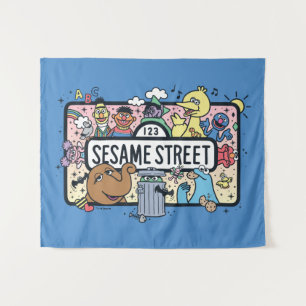 Sesam   Sesame Pals Doodle Sign Wandkleed