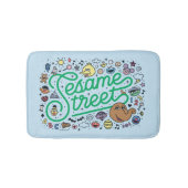 Sesam | Sesamstraat Groene Doodle Script Badmat (Voorkant)