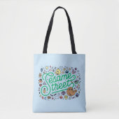 Sesam | Sesamstraat Groene Doodle Script Draagtas (Voorkant)