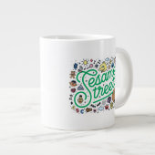 Sesam | Sesamstraat Groene Doodle Script Extra Grote Beker (Voorkant rechts)