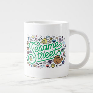 Sesam   Sesamstraat Groene Doodle Script Extra Grote Beker