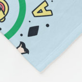 Sesam | Sesamstraat Groene Doodle Script Fleece Deken (Hoek)