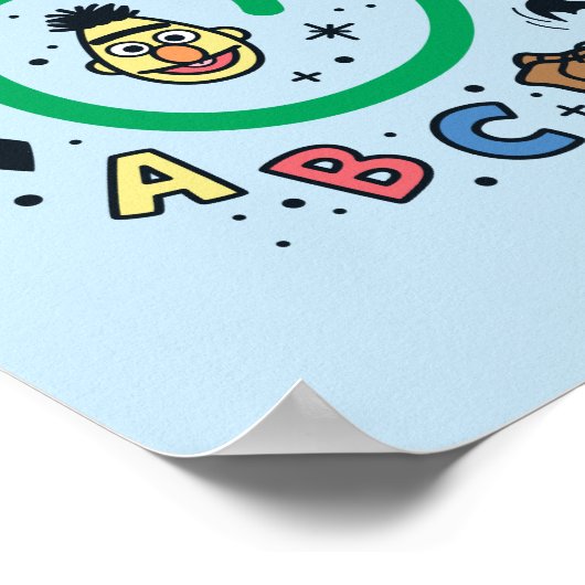 Sesam | Sesamstraat Groene Doodle Script Poster (Hoek)