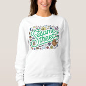 Sesam | Sesamstraat Groene Doodle Script Trui (Voorkant)