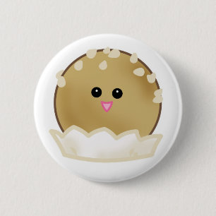 sesamballknop ronde button 5,7 cm