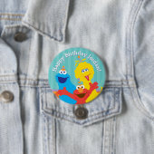 Sesame Pals Birthday Patroon Ronde Button 7,6 Cm (In situ)