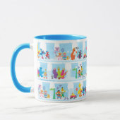 Sesame Pals die langs Sesamstraat lopen Patroon Mok (Links)