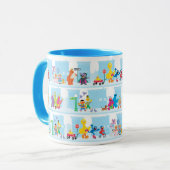 Sesame Pals die langs Sesamstraat lopen Patroon Mok (Voorkant links)