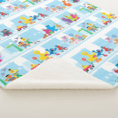 Sesame Pals die langs Sesamstraat lopen Patroon Sherpa Deken (3/4)