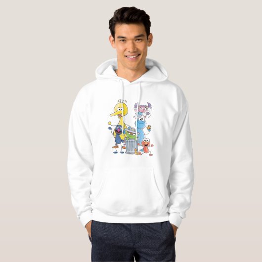 Sesame Pals Doodley Graphic Hoodie (Voorkant volledig)