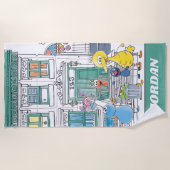 Sesame Pals Doodley Graphic Strandlaken (Voorkant)