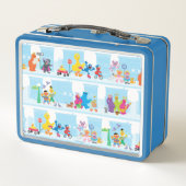 Sesame Pals loopt langs Sesamstraat Pattern (Achterkant)