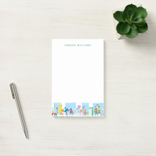 Sesame Pals loopt langs Sesamstraat Pattern Post-it® Notes (Kantoor)